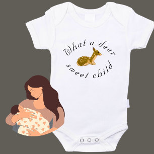Body Para Bebé Dulce Niño Ciervo Bosque Baño para Bebé