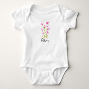 Body Para Bebé Dulce Pea acuarela Floral Girly Baby Bodysuit