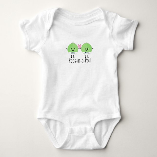 Body Para Bebé Dulce Pea Baby Twin Boys (Anverso)