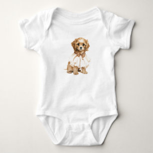 Body Para Bebé Dulce perro de cachorro con vestido