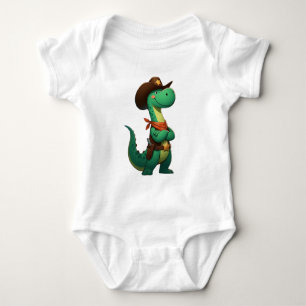 Body Para Bebé Dulce sheriff/vaquero de dinosaurio 