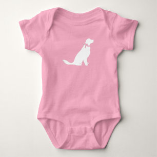 Body Para Bebé Dulce Shower de Bebé Perro Retriever Dorado Rosa