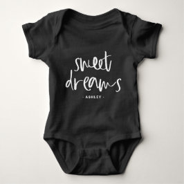 Body Para Bebé Dulce sueños tipografía manuscrita personalizada