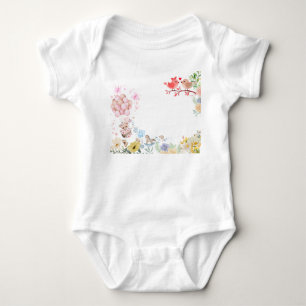 Body Para Bebé Dulce Teddy Love Birds Baby Shower