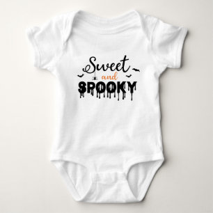 Body Para Bebé Dulce Tipografía Espeluznante de Halloween Murciél