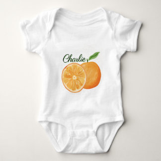 Body Para Bebé Dulce Tropical: Naranjita Feliz" editable