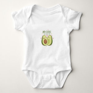 Body Para Bebé Dulce Tú Me Completas Pareja de Aguacates Kawaii