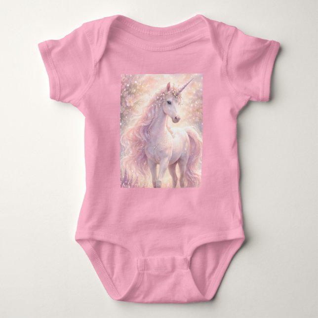 Body Para Bebé Dulce Unicornio Pastel Caprichoso (Anverso)