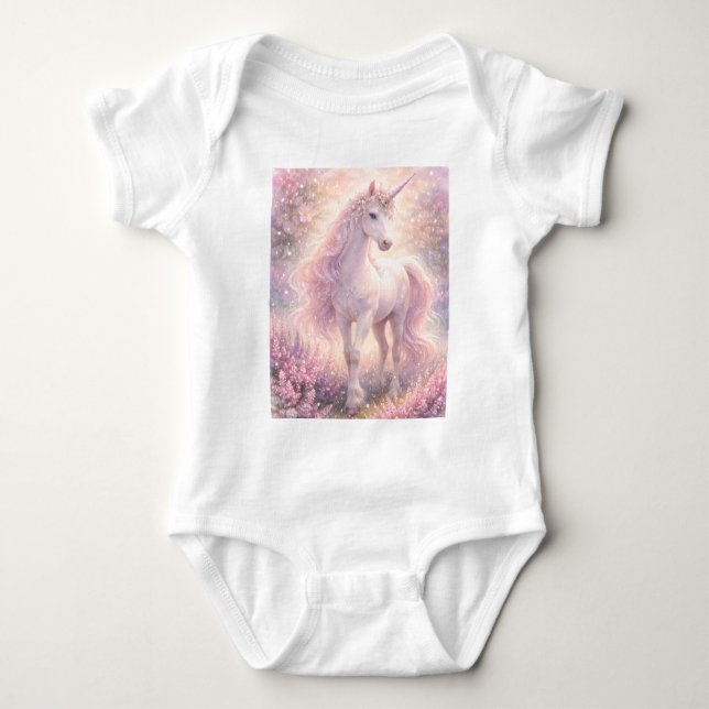 Body Para Bebé Dulce Unicornio Pastel Caprichoso (Anverso)