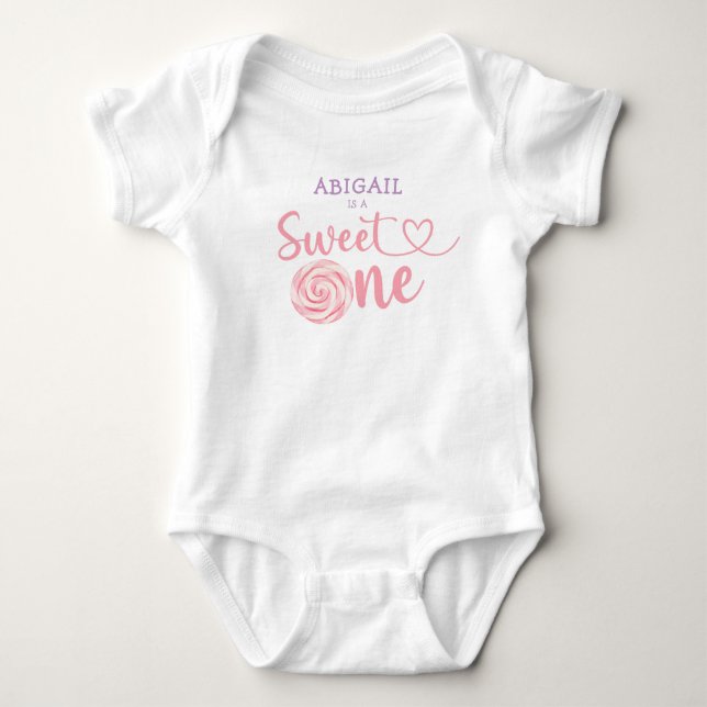 BODY PARA BEBÉ "DULCE UNO" PRIMER CUMPLEAÑOS  (Anverso)