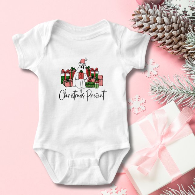 Body Para Bebé Dulces Fiestas Divertida Navidad (Cute Colorful Funny Newborn Ghost Of Christmas Baby Bodysuit )