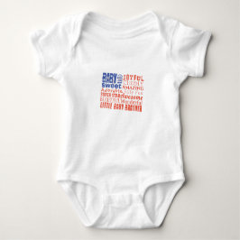 Body Para Bebé Dulces hermano bebé americano bandera