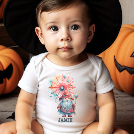 Body Para Bebé Dulces Personalizados de Halloween de Brujo Lindo 