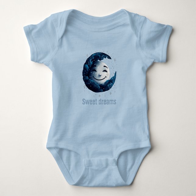 Body Para Bebé Dulces sueños de luna (Anverso)