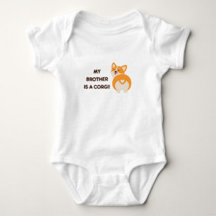 Body Para Bebé Duo de hermanos corgi divertidos y adorables para