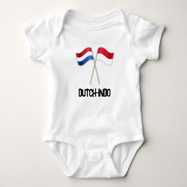 Body Para Bebé Dutch-Indo with Two Flags (Anverso)
