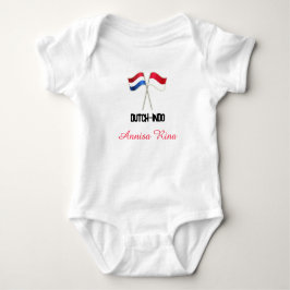 Body Para Bebé Dutch-Indo with Two Flags with Personalized Name