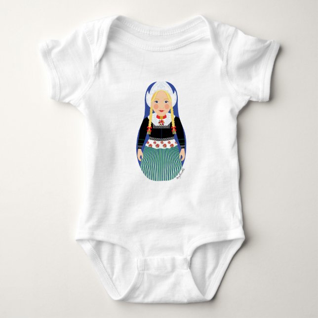 Body Para Bebé Dutch Matryoshka Baby Bodysuit (Anverso)