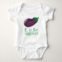 E es para EGGPLANT Purple Eggplant Vegetable ABCs