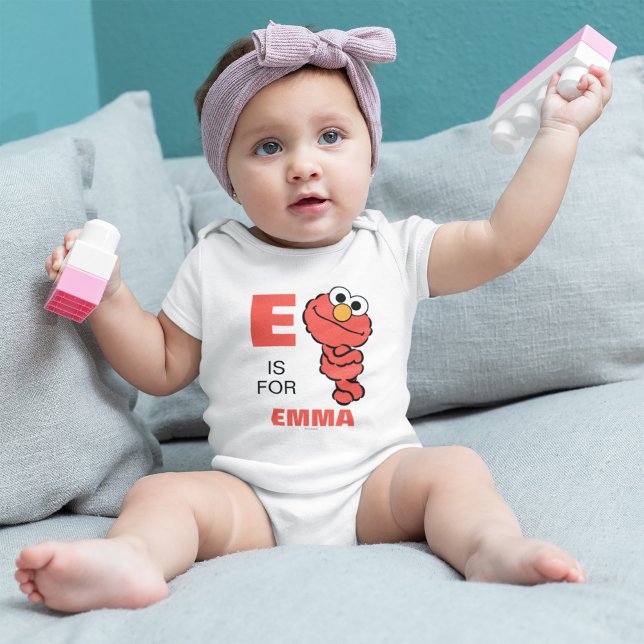 Body Para Bebé E es para Elmo | Agrega tu nombre (Subido por el creador)