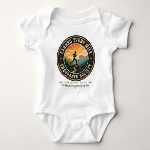 Body Para Bebé Earn Every Mile Endurance Trail Runner Retro Tee e