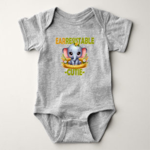 Body Para Bebé Earresistible juego de palabras de Cutie. Personal