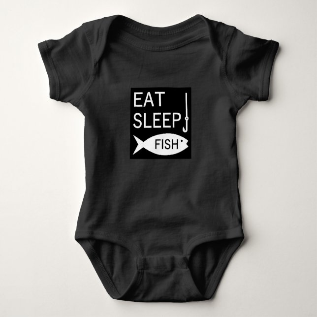 Body Para Bebé Eat Sleep Fish (Anverso)