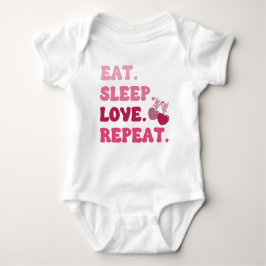 Body Para Bebé Eat Sleep Love Repetir El día de San Valentín Cher