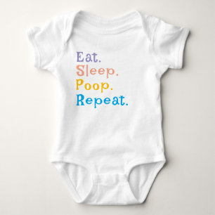 Body Para Bebé Eat Sleep Poop Repetir - bebeo de niños pequeños J