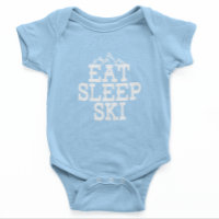 Eat Sleep Ski Winter Gag Baby Shower