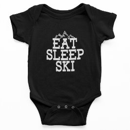 Body Para Bebé Eat Sleep Ski Winter Sports Novedad