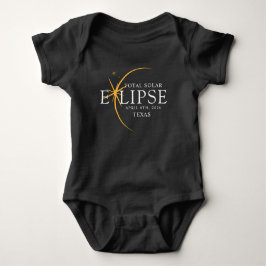 Body Para Bebé Eclipse solar total de 2024 Texas Black & Gold mod