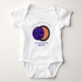 Body Para Bebé Eclipse Total de Sol 2026 Personalizado