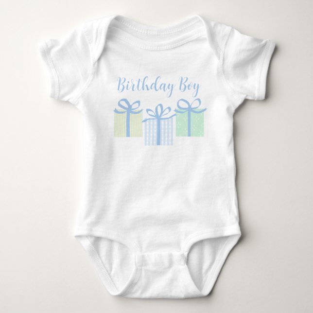 Body Para Bebé EDIAG Boy Birthday Shirt (Anverso)