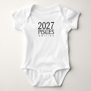 Body Para Bebé Edición Piscis 2027 con símbolo