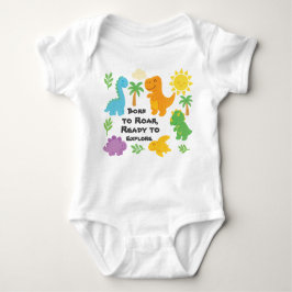Body Para Bebé Editable Crayon Style – Dinosaur Roarsome