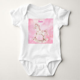 Body Para Bebé Editable Pink Chinoiserie Baby Bodysuit