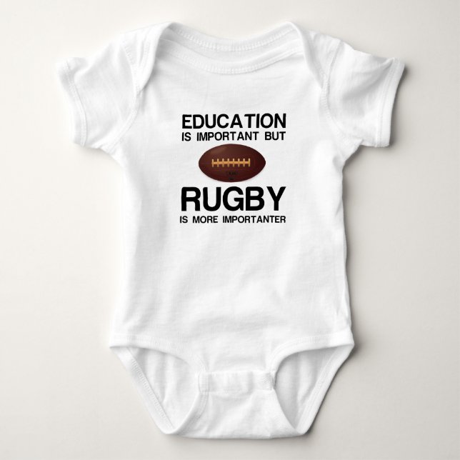 BODY PARA BEBÉ EDUCATION IMPORTANT RUGBY IMPORTANTER (Anverso)