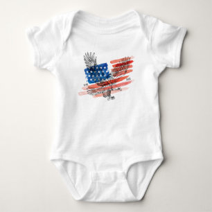Body Para Bebé EE. UU. 250 - Bandera Americana - Águila Calva - A