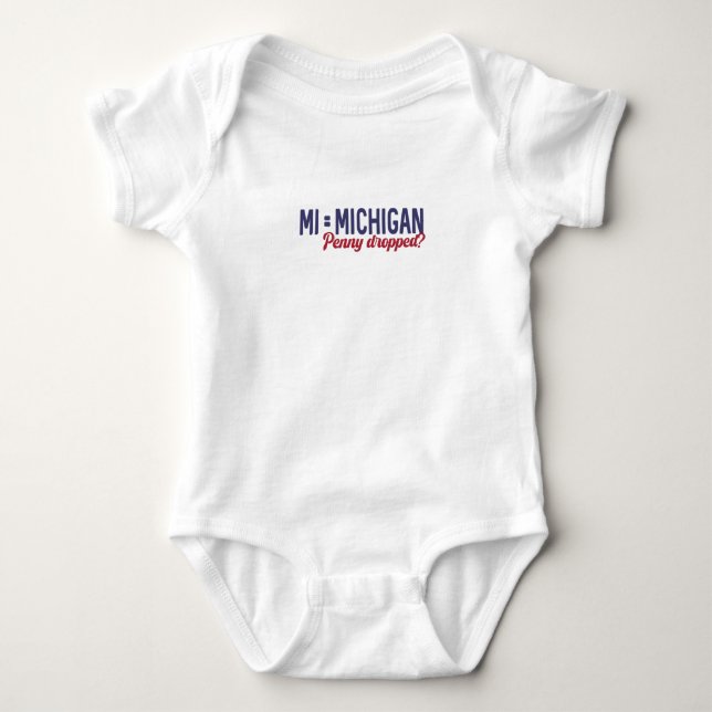 Body Para Bebé EEUU - IM = Confusión de Michigan No Minnesota (Anverso)