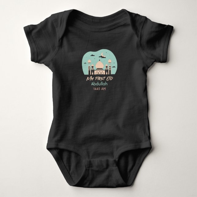 Body Para Bebé Eid baby My first Eid Personalize (Anverso)