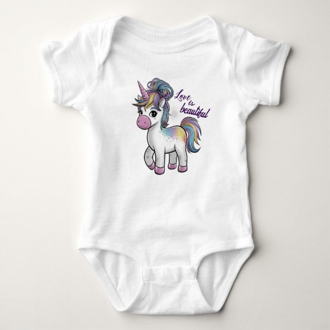 Body Para Bebé Einhorn-Baby-Strampler (Anverso)