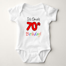 Body Para Bebé El 70 cumpleaños de Oma