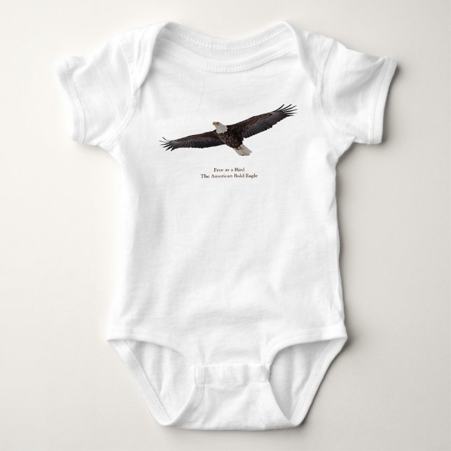 Body Para Bebé El águila calva se eleva (Anverso)