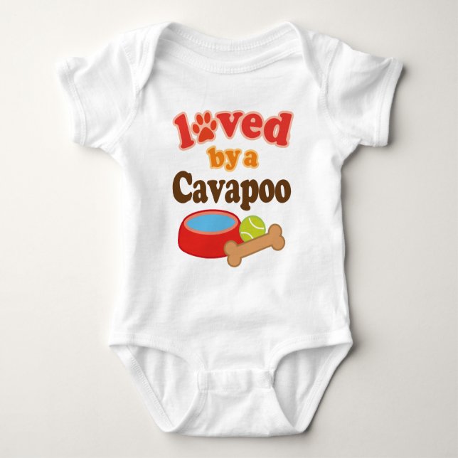Body Para Bebé El amante del perro de Cavapoo embroma la camiseta (Anverso)