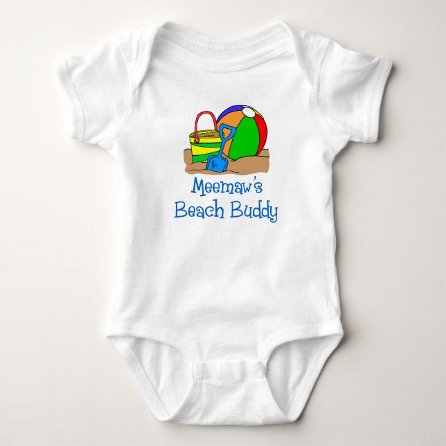 Body Para Bebé El amigo de la playa de Meemaw (Anverso)