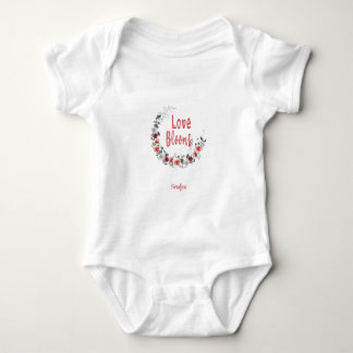 Body Para Bebé El amor personalizado florece