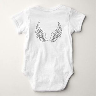Body Para Bebé El ángel se va volando gris del mono del bebé