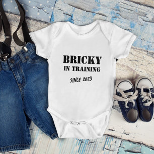 Body Para Bebé El año personalizado "Bricky en el entrenamiento"