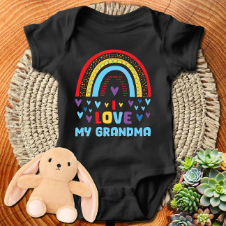 Body Para Bebé El arcoiris colorido me encanta mi abuela